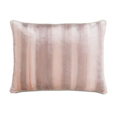 Eastern Accents Aster Velda Snow Hand-painted Sham In Pink;deep Gray