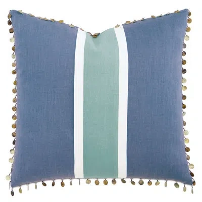 Eastern Accents Azul By Barclay Butera Linen Throw Pillow Cover & Insert In Down