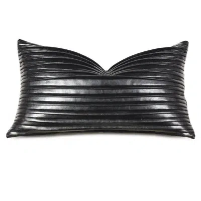 Eastern Accents Barclay Butera Rectangular Faux Leather Pillow Cover & Insert In Black