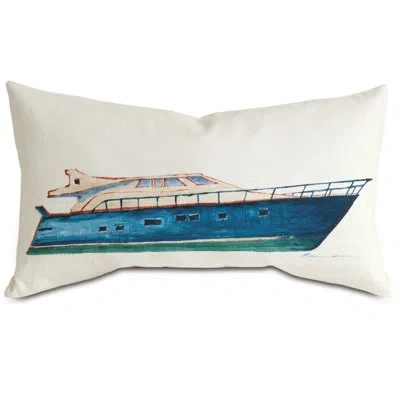Eastern Accents Barclay Butera Rectangular Linen Pillow Cover & Insert In Blue;white