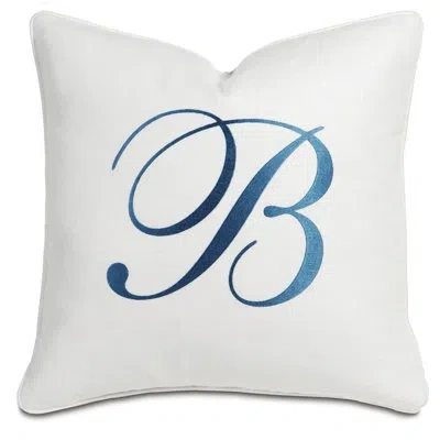 Eastern Accents Barclay Butera Square 100% Linen Pillow Cover & Insert In Breeze White