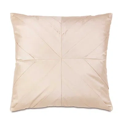 Eastern Accents Bardot Marilyn Chamois Pleats Pillow Cover & Insert In Champagne