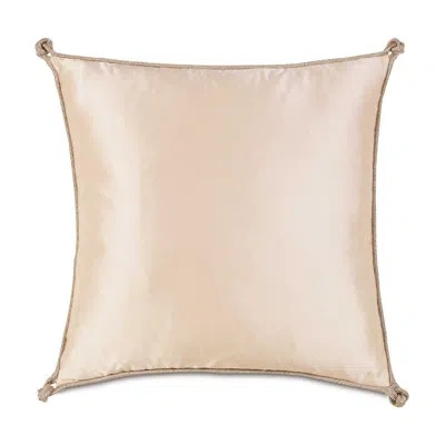Eastern Accents Bardot Marilyn Chamois Turkish Knots Pillow Cover & Insert In Champagne