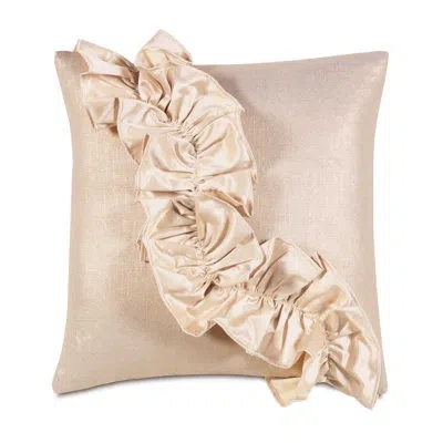 Eastern Accents Bardot Reflection Ruffle Pillow Cover & Insert In Metallic