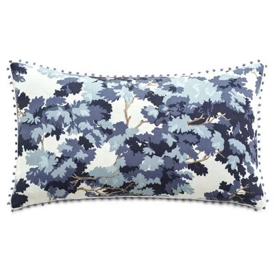 Eastern Accents Beatrice Floral Linen Throw Pillow In Blue