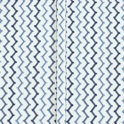 Eastern Accents Beatrice Performance 100% Polyester Faux Leather Fabric In Blue;white