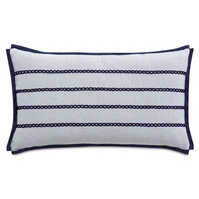 Eastern Accents Beatrice Striped Linen Throw Pillow In Blue