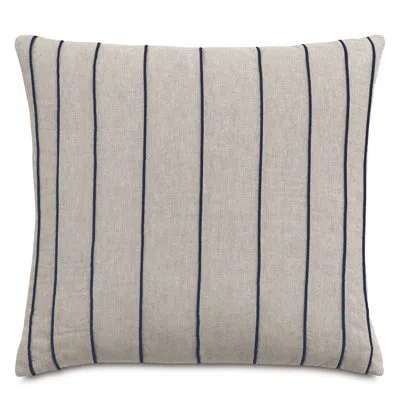 Eastern Accents Beau Cotton Blend Throw Square Pillow Cover & Insert In Greer Linen