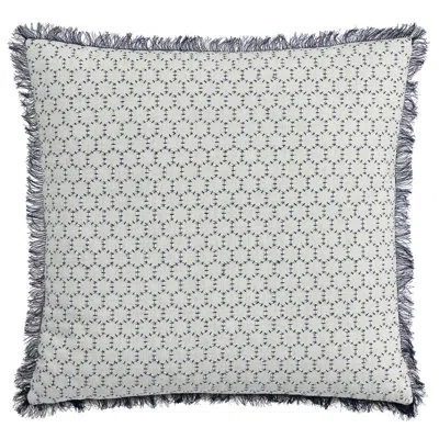 Eastern Accents Beau Polyester Throw Square Pillow Cover & Insert In Abella Navy,greer Linen