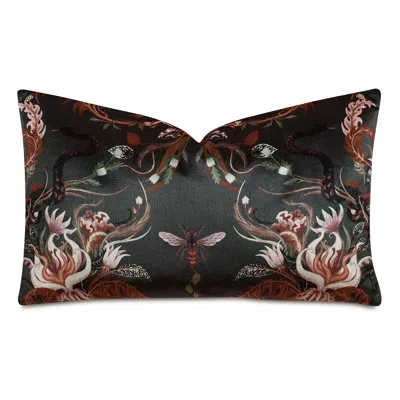 Eastern Accents Boutique Eden Garden Decorative Pillow Cover & Insert In Black;red