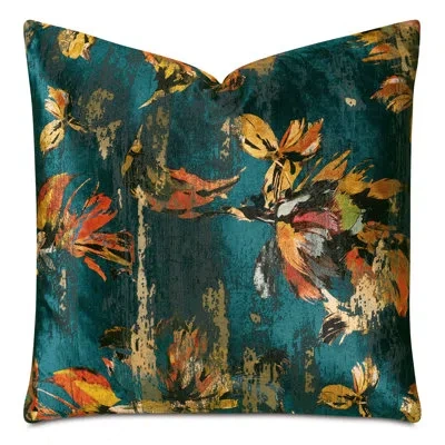 Eastern Accents Boutique Habsburg Painterly Decorative Pillow Cover & Insert In Green
