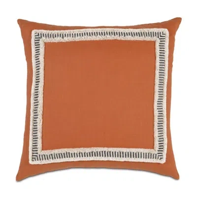 Eastern Accents Bowie Breeze Linen Square Pillow Cover & Insert In Orange