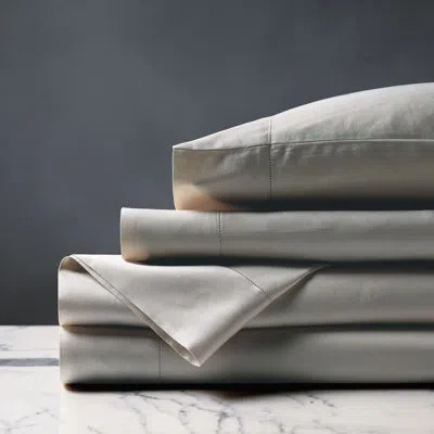 Eastern Accents Brax 300 Thread Count Egyptian Certified Cotton Percale Sheet Set In Tan