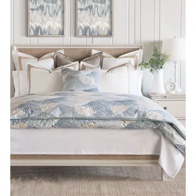 Eastern Accents Brentwood By Barclay Butera Abstract Reversible Comforter In Blue,beige