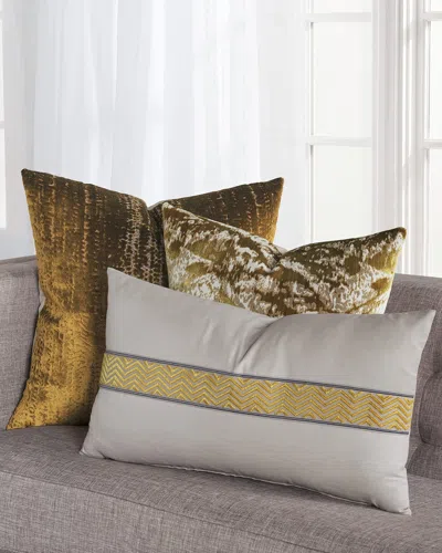 Eastern Accents Brioche Mustard Decorative Pillow In Multi
