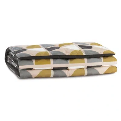 Eastern Accents Camden Embroidered Bed Runner In Gray;chartreuse