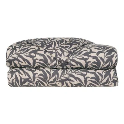 Eastern Accents Camilla Charcoal Gray Floral Linen Duvet Cover In Camilla Shale