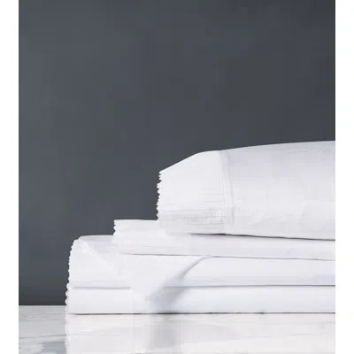 Eastern Accents Carlotta 300 Thread Count 100% Cotton Sateen Sheet Set In White