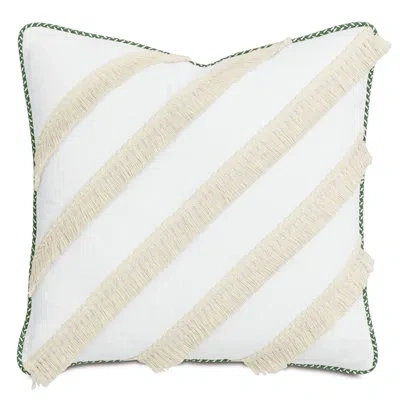 Eastern Accents Casa Guava Cotton Throw Pillow Cover & Insert In Baldwin White,bula Pistachio