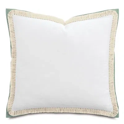 Eastern Accents Casa Guava Fringe Decorative Pillow In Baldwin White