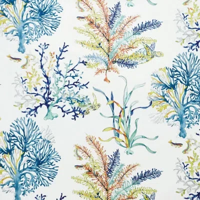 Eastern Accents Castaway Fabric In Blue;yellow;orange