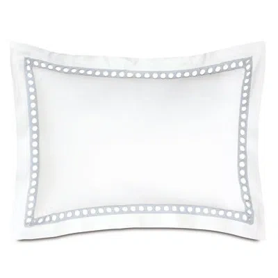Eastern Accents Celine Lace Sham In White,silver