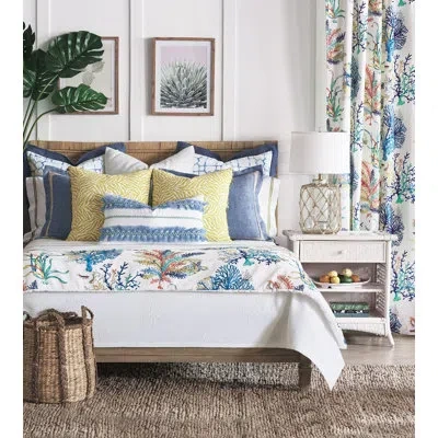 Eastern Accents Cerromar White Cotton Coverlet / Bedspread