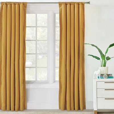 Eastern Accents Charlie Linen Curtain Panel In Yellow