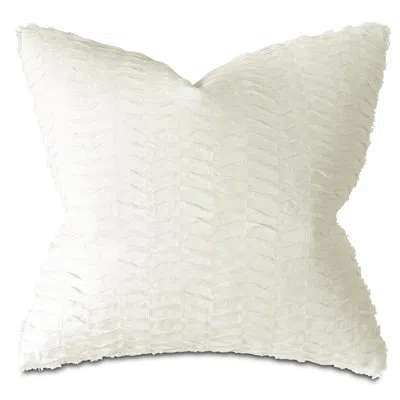 Eastern Accents Charlotte Moss Paris Pleated Cotton/linen Pillow Cover & Insert In White