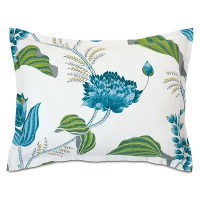 Eastern Accents Clementine 100% Cotton Sham In Blue;white;green