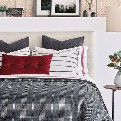 Eastern Accents Connery Plaid Comforter In Fountainbridge Garnet