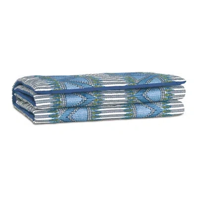 Eastern Accents Corona Del Mar Cotton Blend Bed Runner In Esha Azure