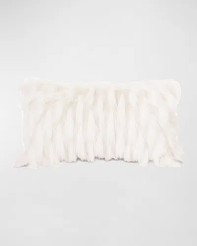 Eastern Accents Danae Faux Fur Decorative Pillow In White