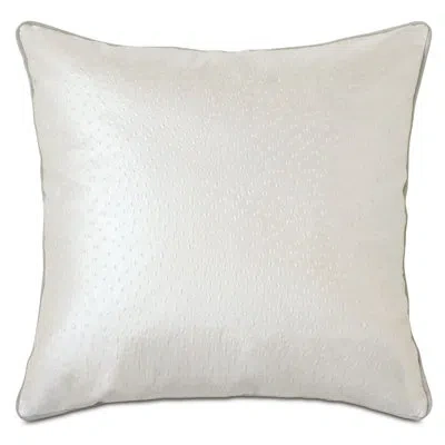 Eastern Accents Danae Faux Leather Zipper Sham In White