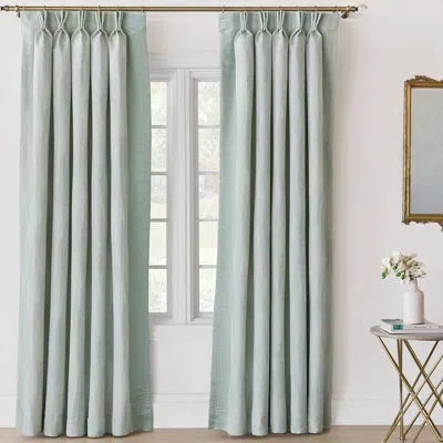 Eastern Accents Danae Ombre Room Darkening Pinch Pleat Single Curtain Panel In Blue