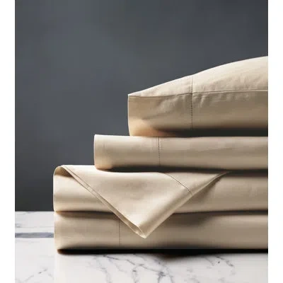 Eastern Accents Deluca 300 Thread Count Egyptian Quality Cotton Sheet Set In Almond