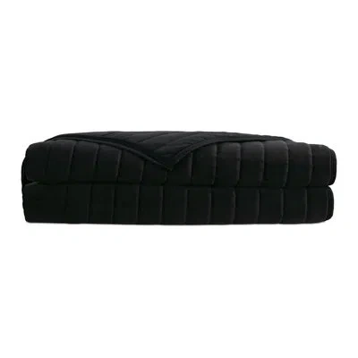Eastern Accents Dominique Channeled Coverlet In Lumino Black