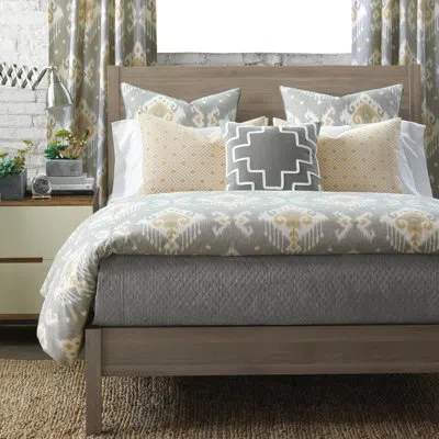 Eastern Accents Downey Bowen Slate Cotton Blend Reversible Modern And Contemporary Coverlet / Bedspread