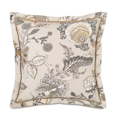 Eastern Accents Edith Cotton Euro Sham In Gray;beige