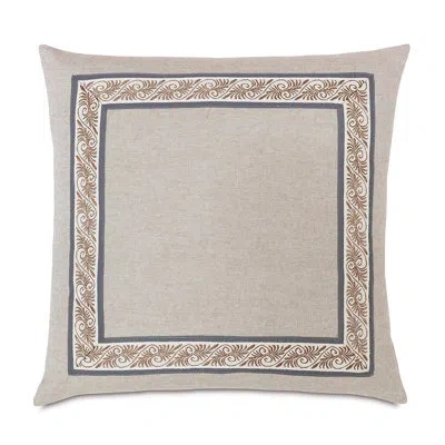 Eastern Accents Edith Greer Mitered Border Throw Pillow Cover & Insert In Neutral