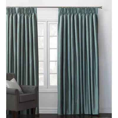 Eastern Accents Edris Abstract Room Darkening Pinch Pleat Single Curtain Panel In Mineral