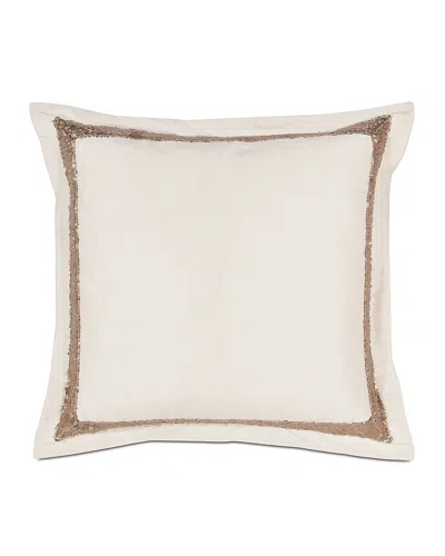 Eastern Accents Edris Ivory Decorative Pillow W/ Sequin Border In Neutral