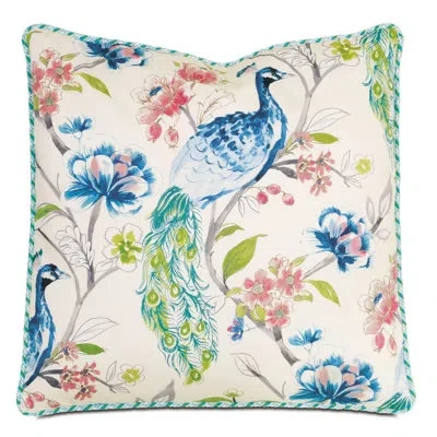 Eastern Accents Emmy Cotton Throw Pillow In Blue