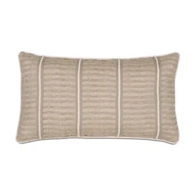 Eastern Accents Emory Yearling Flax Linen Lumbar Pillow Cover & Insert In Taupe