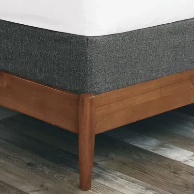 Eastern Accents Enoch Graphic Box Spring Cover In Grigio Smoke