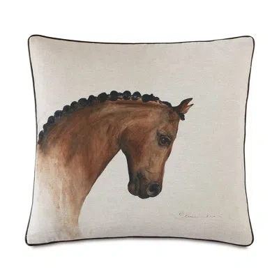 Eastern Accents Equestrian Azra Handpainted By Studio 773 Pillows Square Pillow Cover & Insert In Beige