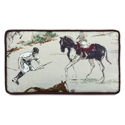 Eastern Accents Equestrian Cotton Throw Pillow In Brown;beige
