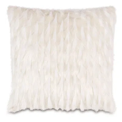 Eastern Accents Geode Luxe Faux Fur Throw Pillow Cover & Insert In White;ivory