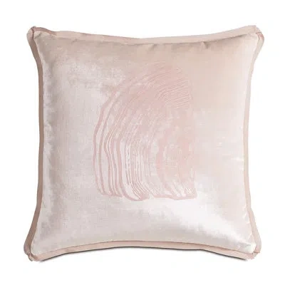 Eastern Accents Halo Velda Snow Block-printed Square Pillow Cover & Insert In Pink