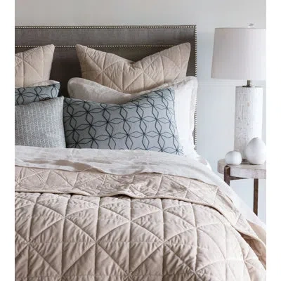 Eastern Accents Harper Ivory Geometric Cotton Blend Coverlet